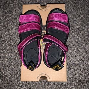 Dr. Martens Metallic Pink Sandals